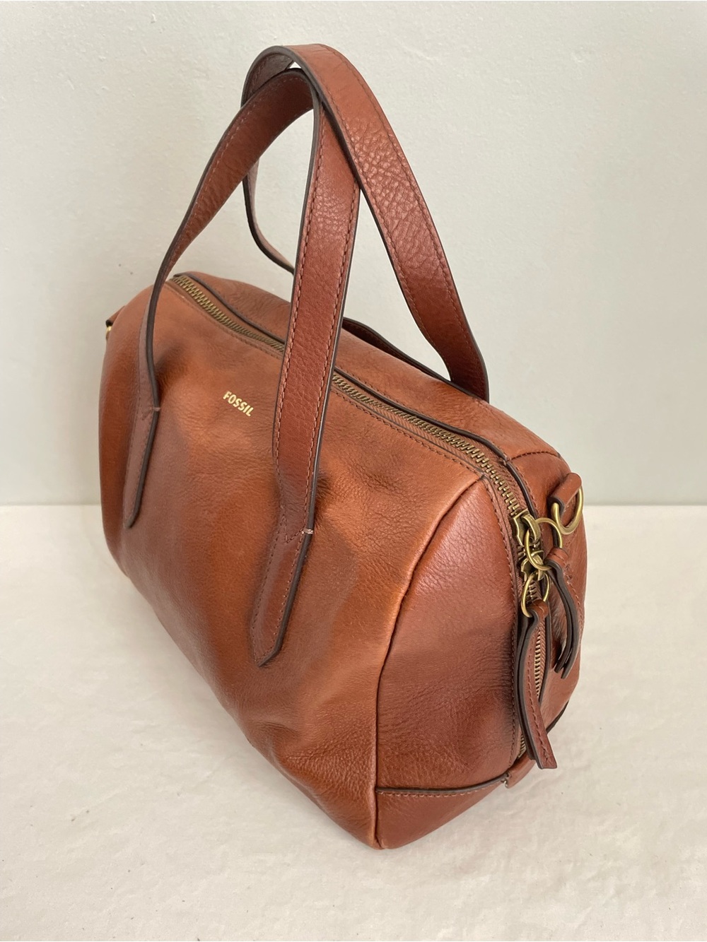 Fossil Sydney Leather Satchel Bag – Medium Brown - Picture 2 of 13